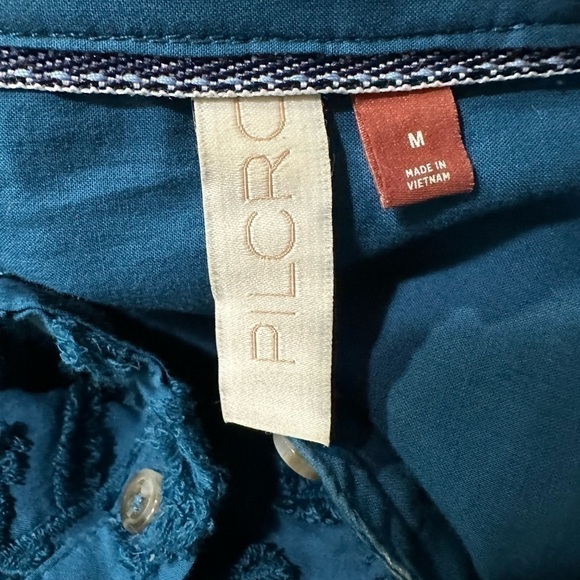 Anthropologie X Pilcro The Whitney Textured Floral Button Blouse Top Sz M - Picture 3 of 3